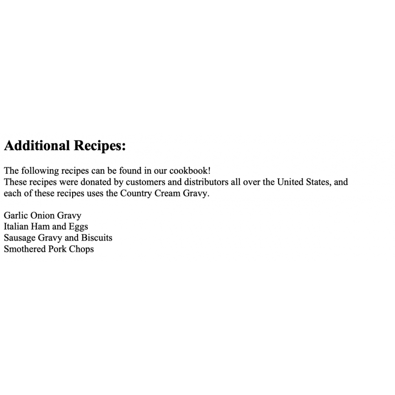 Country Cream Gravy MixTGC